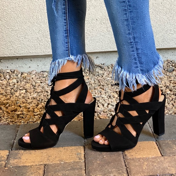 Via Spiga Kid Suede Block Heel Lace Up Platform - Picture 13 of 14